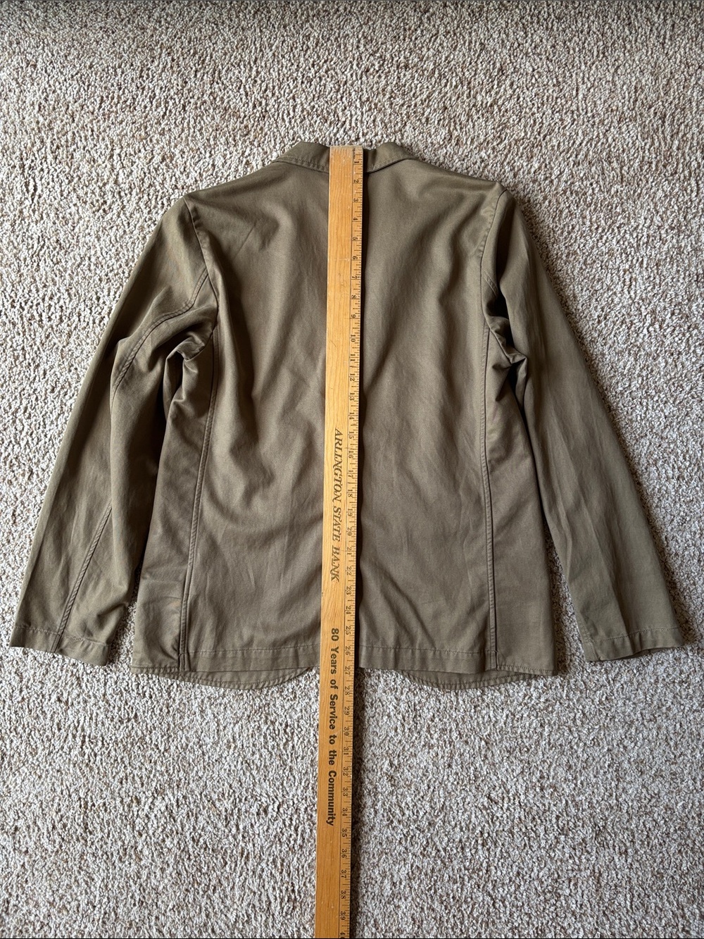 Buck Mason Women’s Brown Olive Mushroom Unstructured Cotton Blazer Medium